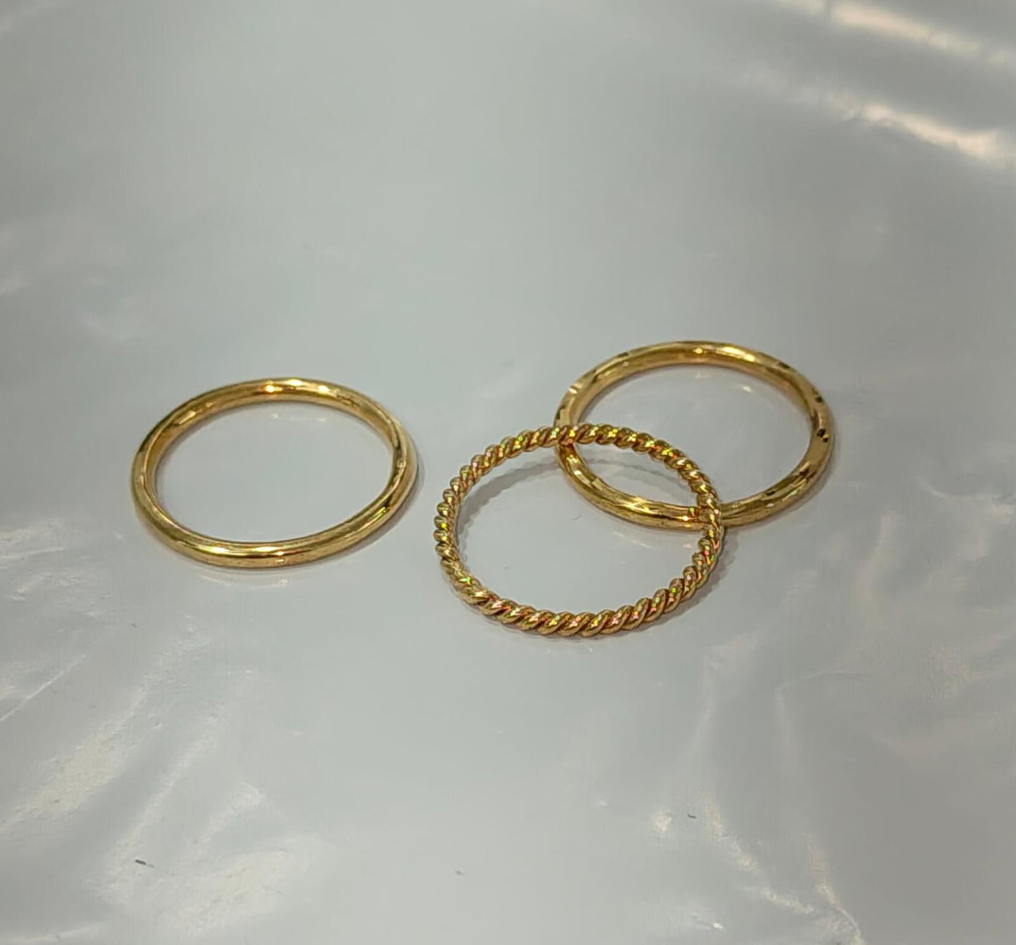 Set of 3 Gold Stacking Ring
