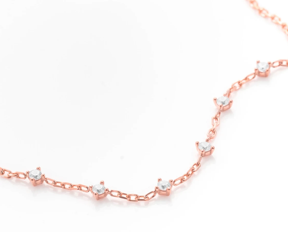 Gold Dainty 6-Stone Bracelet