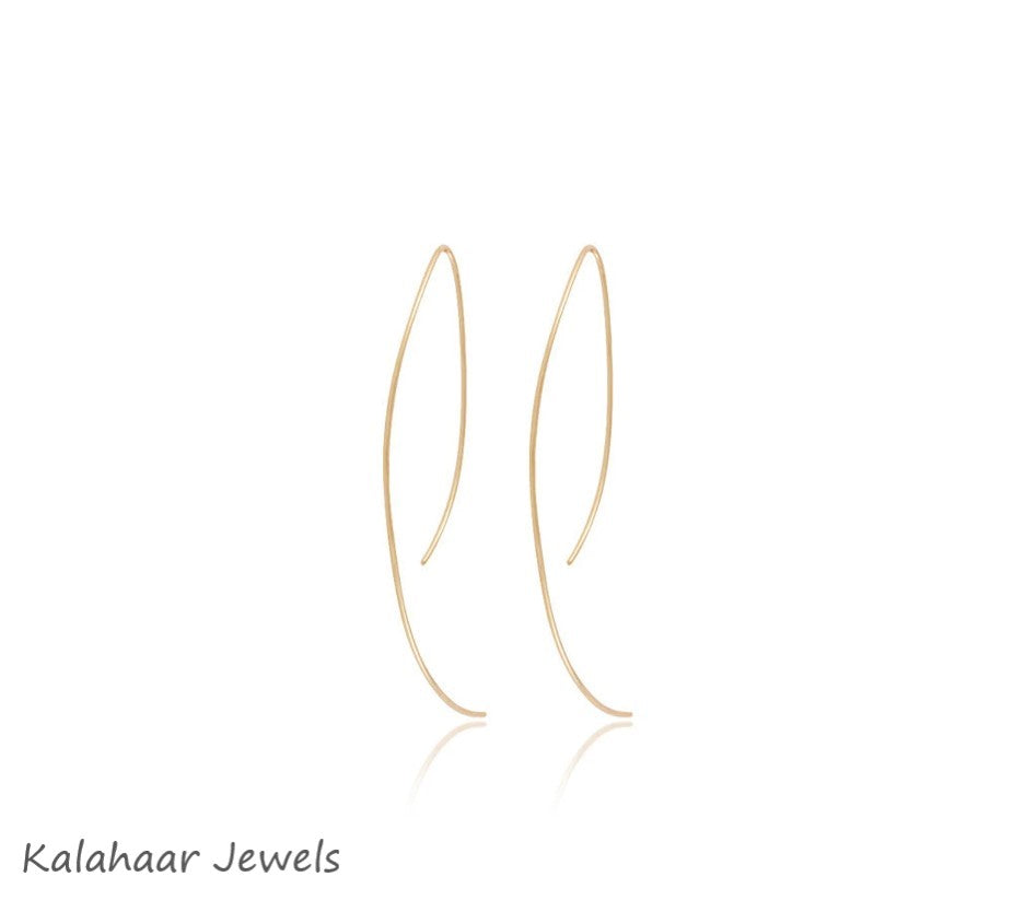 Curved Arc Threader Earring