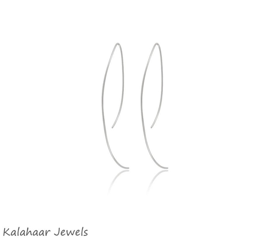 Curved Arc Threader Earring