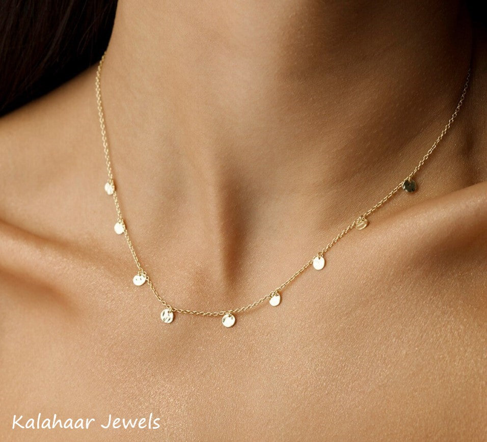 Gold Disc Necklace