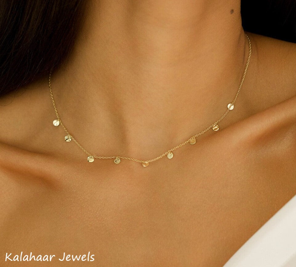 Gold Disc Necklace