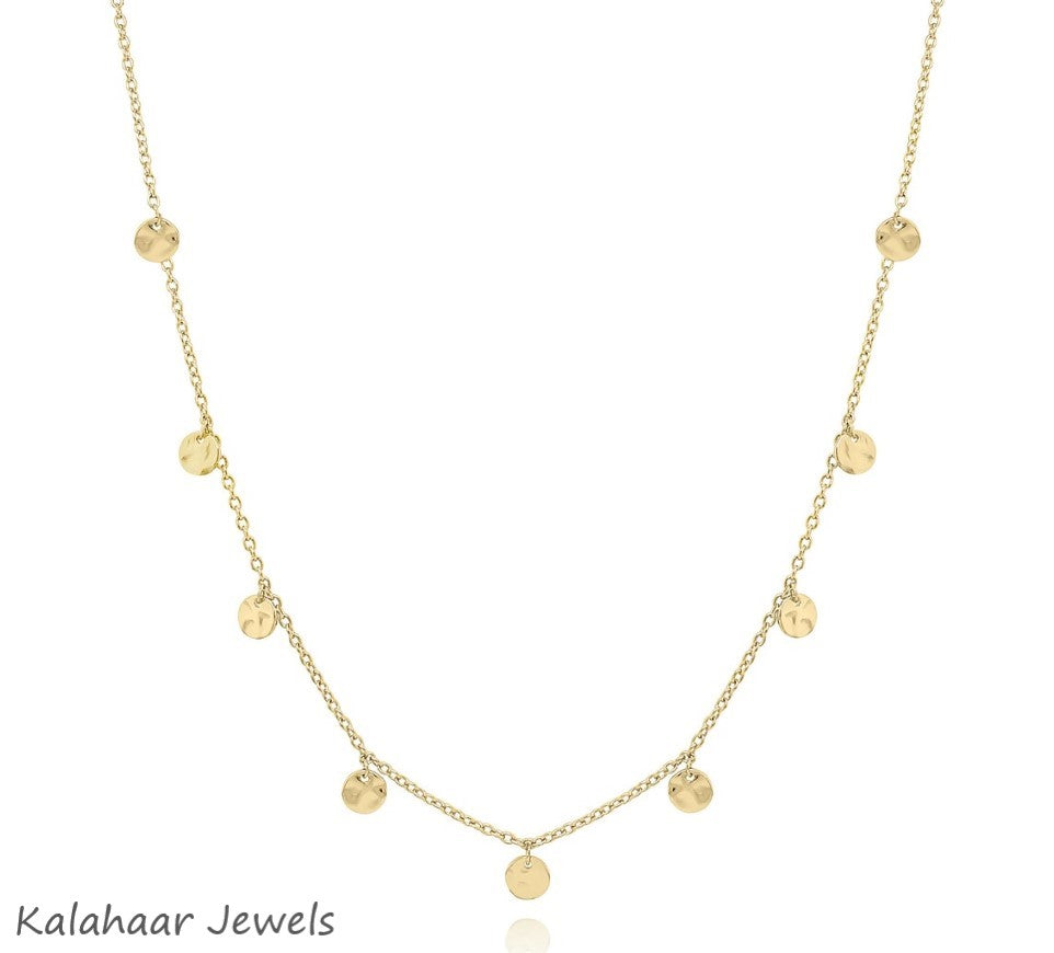 Gold Disc Necklace